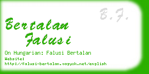 bertalan falusi business card